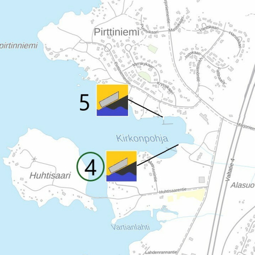 Kirkonpohja kartta SAHANRANTA