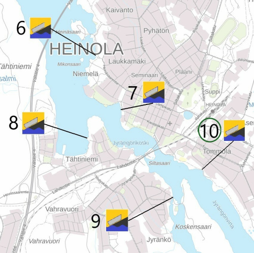 Heinola kartta TOMMOLA